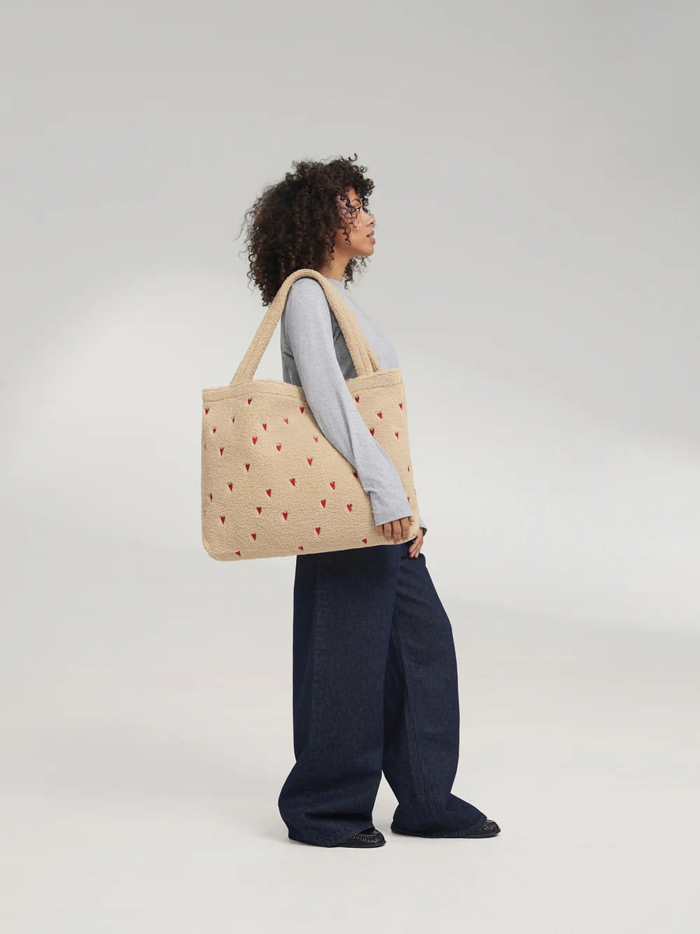 Brown Hearts Teddy Mom Bag