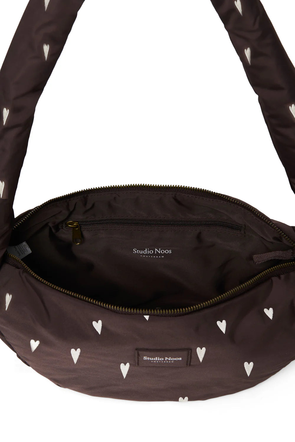 Purple Hearts Puffy Mini Cross Body Bag