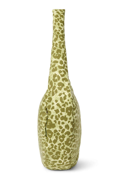 Green Leopard Cotton Cross Body Bag
