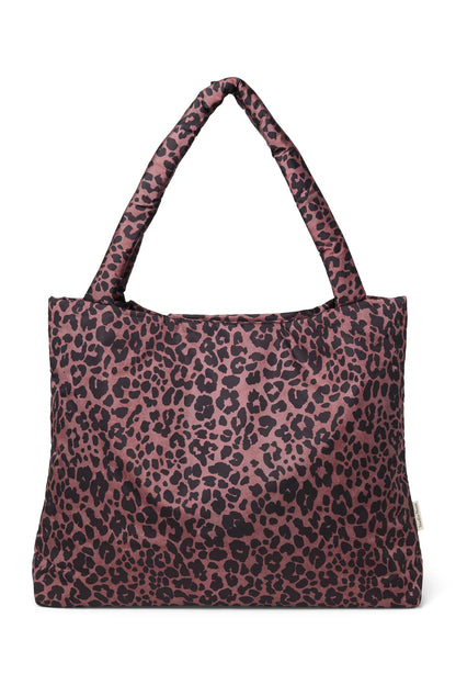 Red Leopard Puffy Mom Bag