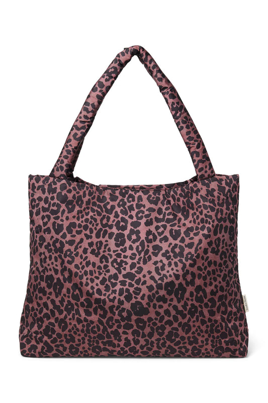 Roter Leopard Puffy Mom Bag