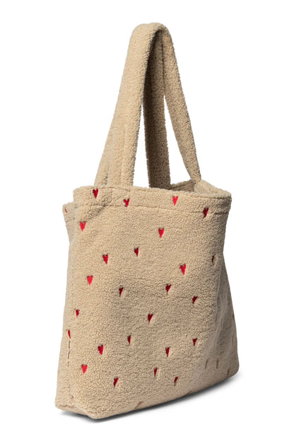 Brown Hearts Teddy Mom Bag