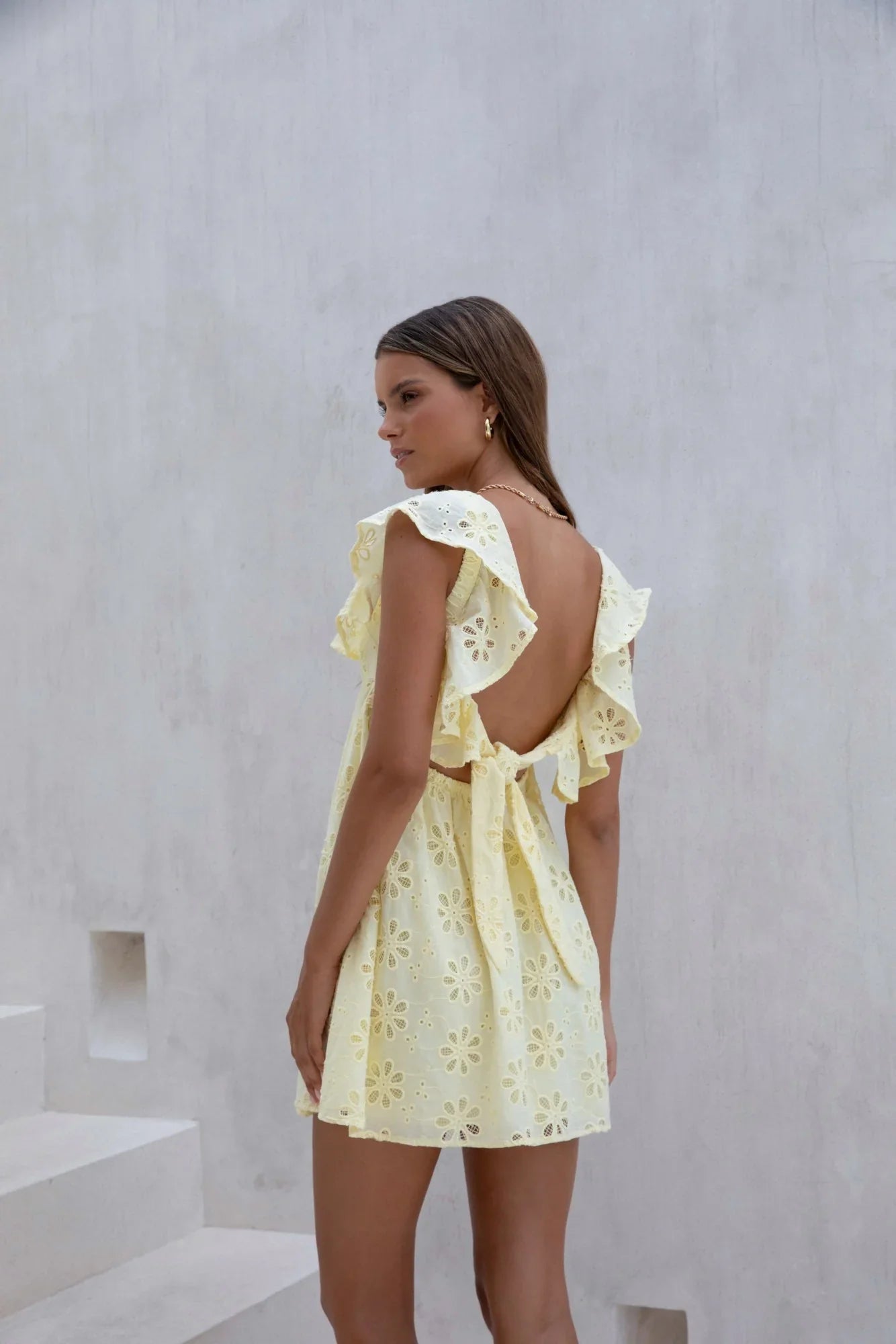 True Blooms Mini Dress Gelb