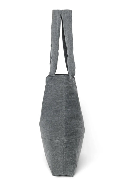 Grey Denim Mom Bag