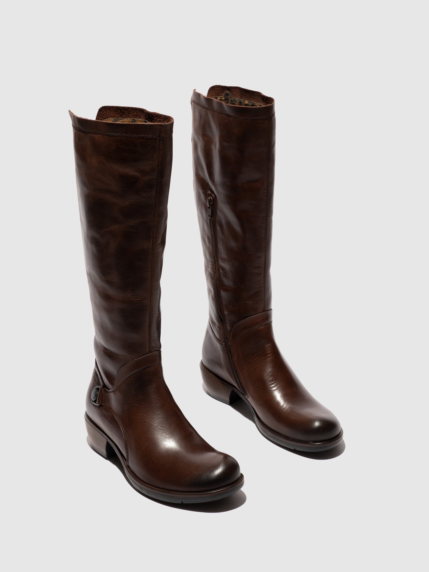 Zip Up Boots MISTRY DK. BROWN