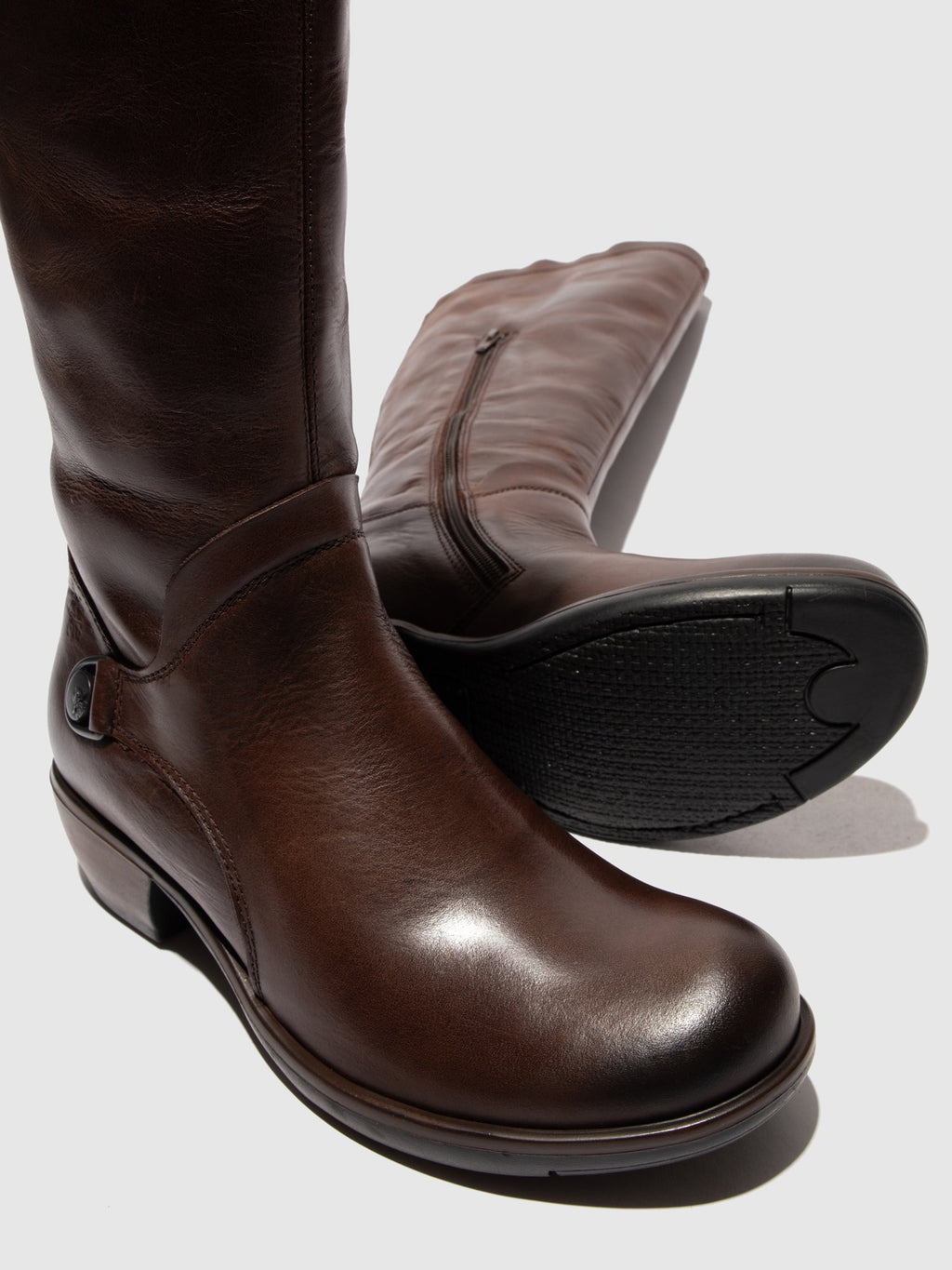 Zip Up Boots MISTRY DK. BROWN
