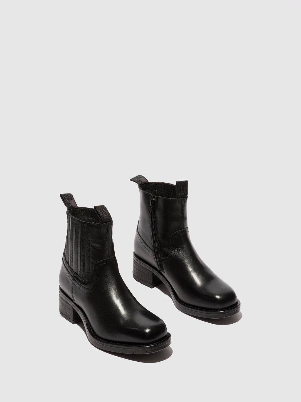 Zip Up Ankle Boots RALI513FLY BLACK
