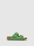 Buckle Sandals CAJA721FLY LIME GREEN