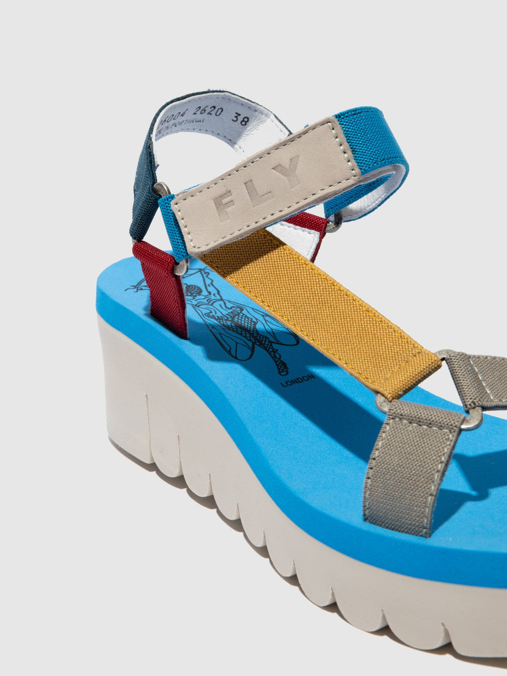 Velcro Sandals YEFA726FLY CUPIDO MULTI (AZURE)