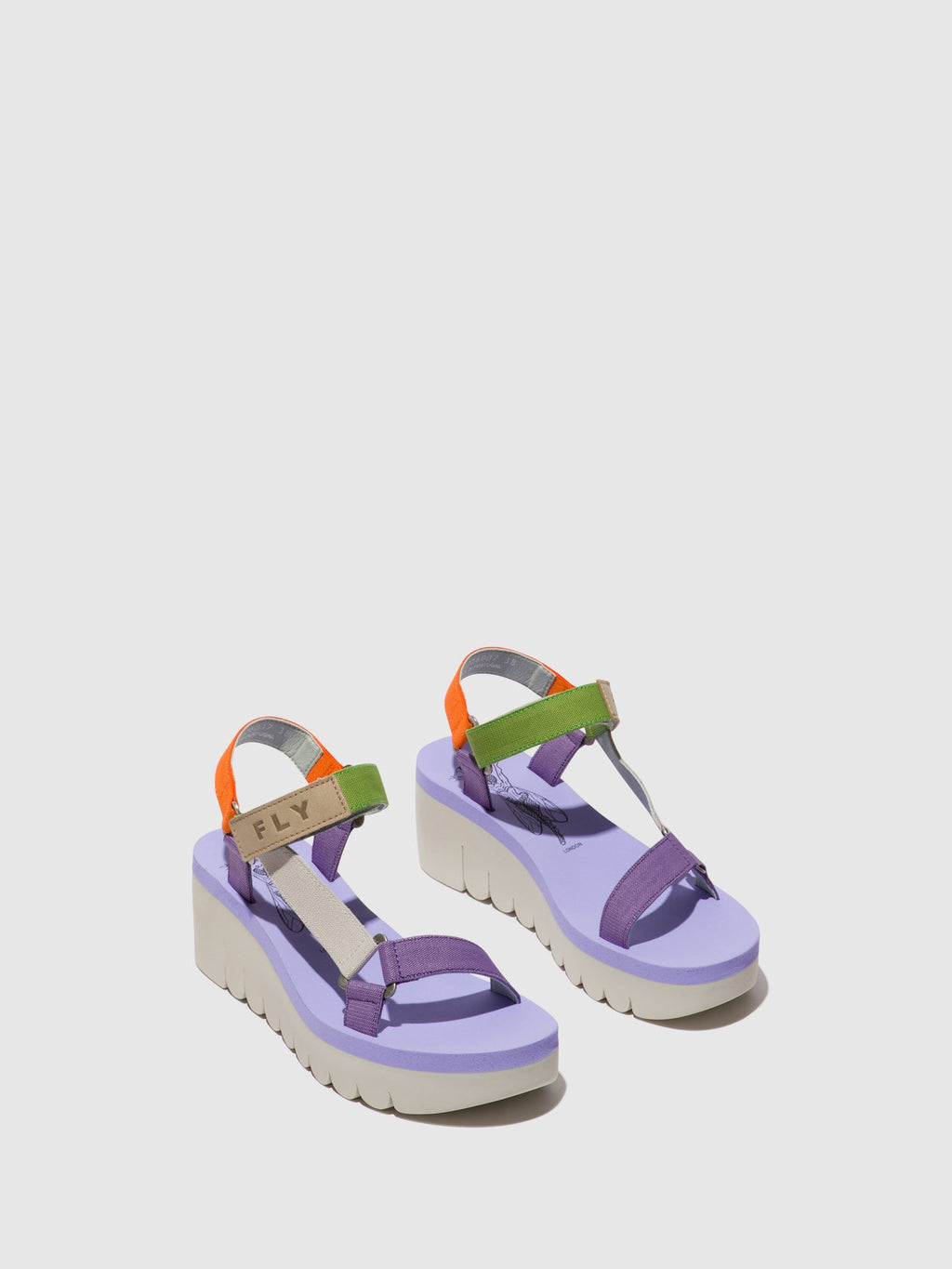 Velcro Sandals YEFA726FLY MULTICOLOR (VIOLA)