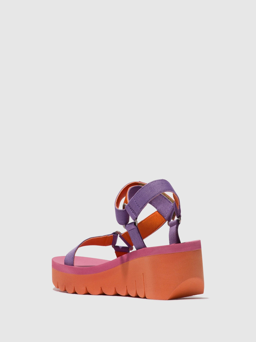 Velcro Sandals YEFA726FLY ORANGE/VIOLET (ROSE)