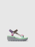 Velcro Sandals YEFA726FLY GREY/MULTICOLOR/SPEARMINT