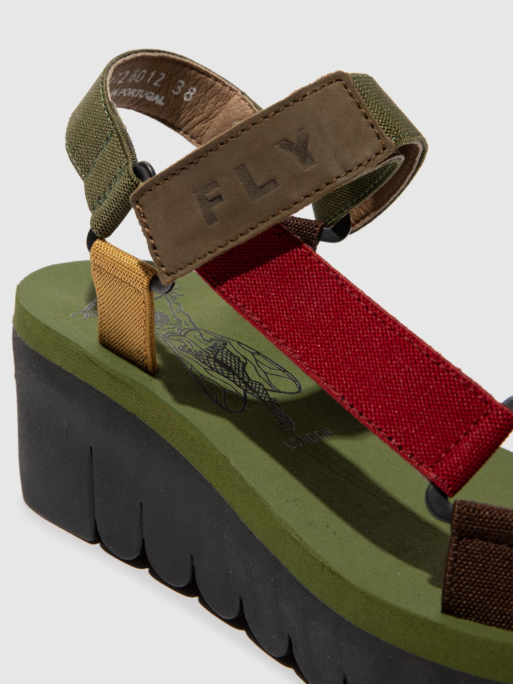 Velcro Sandals YEFA726FLY MILITARY/MULTICOLOR/ARMY GREEN