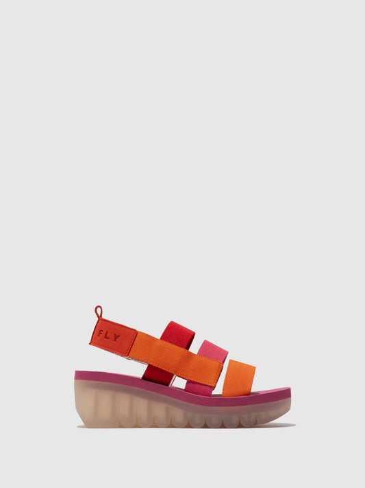 Riemchensandalen YERE847FLY DEVIL ROT/MEHRFARBIG/LILA