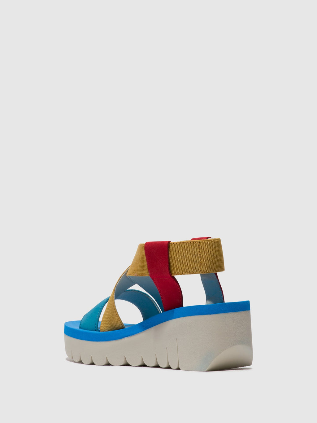 Sling-Back Sandals YABI922FLY LIPSTICK RED/YELLOW/AZURRE
