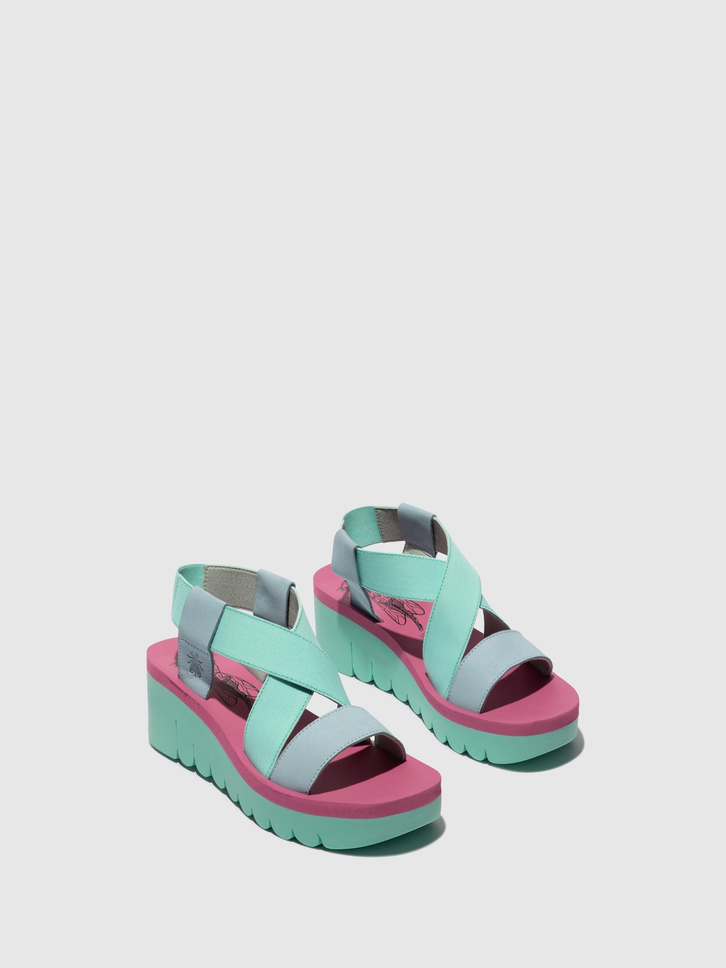 Sling-Back Sandals YABI922FLY SKY BLUE/SPEARMINT/LILAC