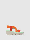 Sling-Back Sandals YABI922FLY DEVIL RED/ORANGE/SPEARMINT