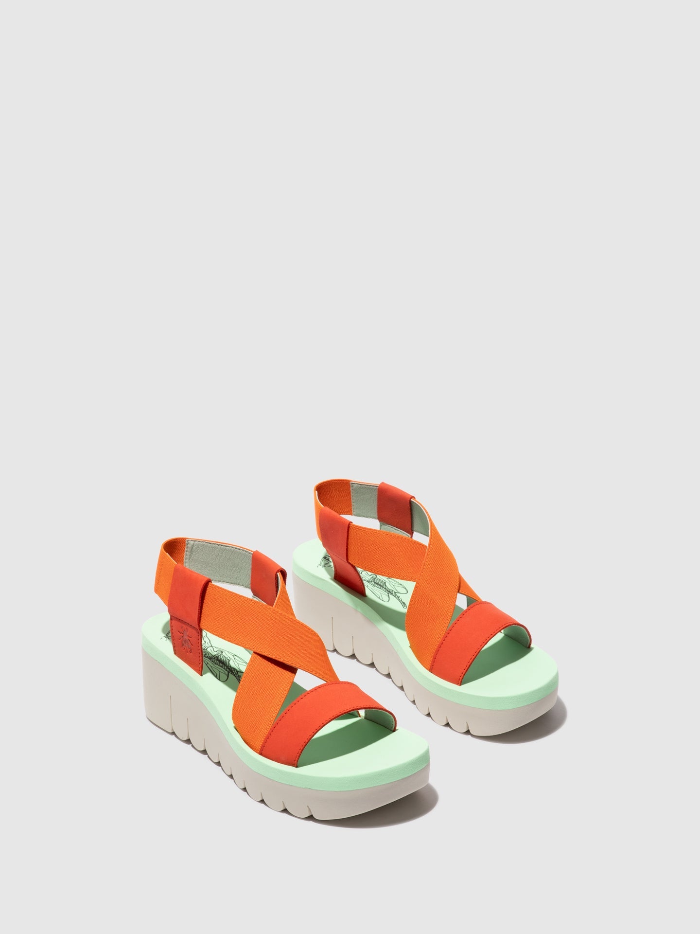 Sling-Back Sandals YABI922FLY DEVIL RED/ORANGE/SPEARMINT