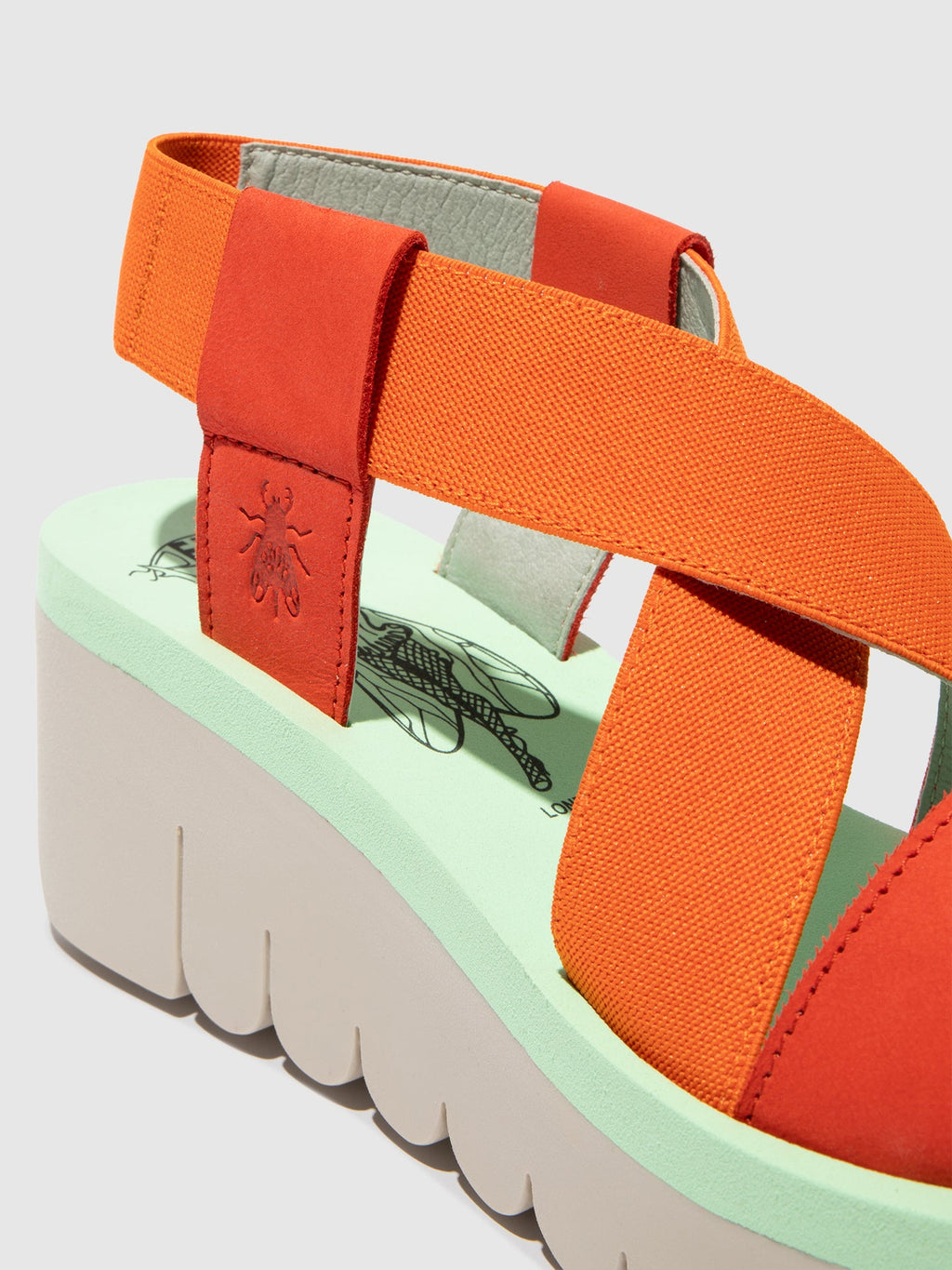 Sling-Back Sandals YABI922FLY DEVIL RED/ORANGE/SPEARMINT
