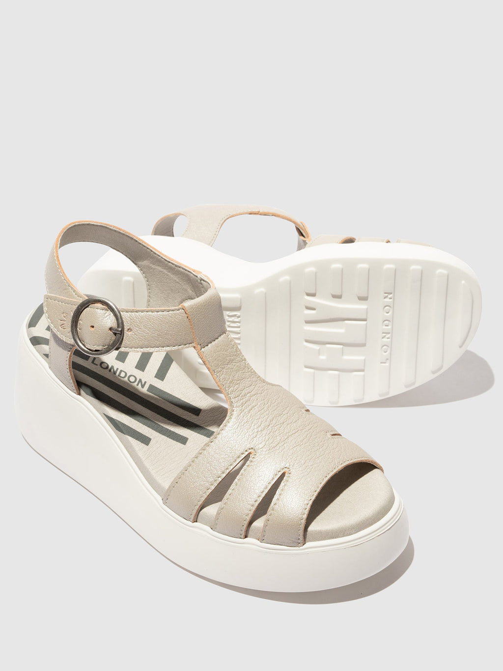 T-Strap Sandals DUMA955FLY SILVER