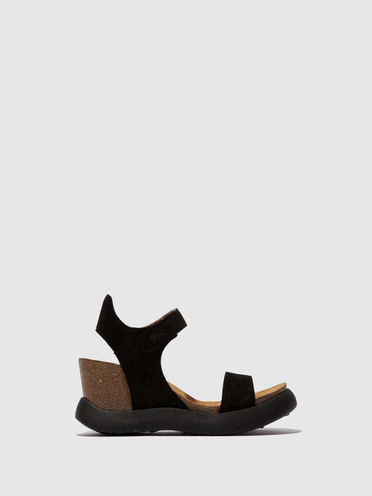Klettverschluss-Sandalen GOGO967FLY SUEDE BLACK