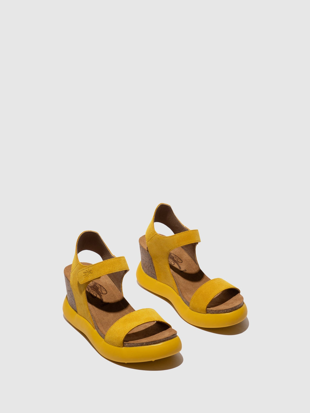Velcro Sandals GOGO967FLY SUEDE YELLOW