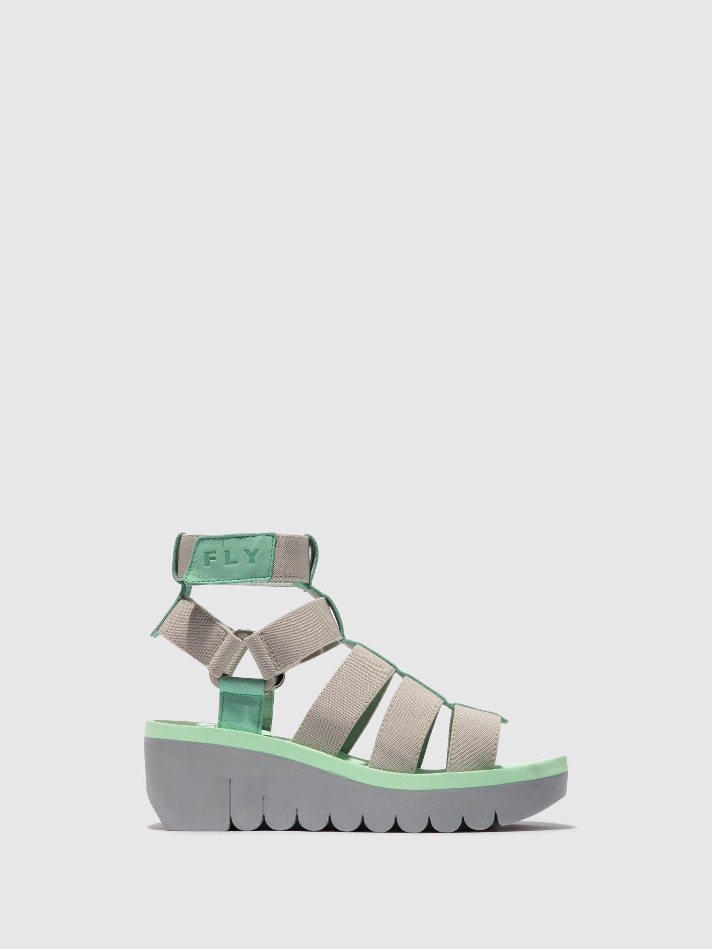 Strappy Sandals YUFI032FLY SPEARMINT/GREY/SPEARMINT