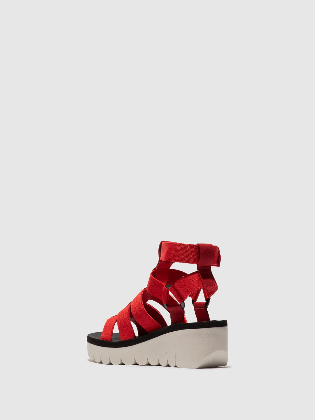 Strappy Sandals YUFI032FLY LIPSTICK RED/RED/BLACK