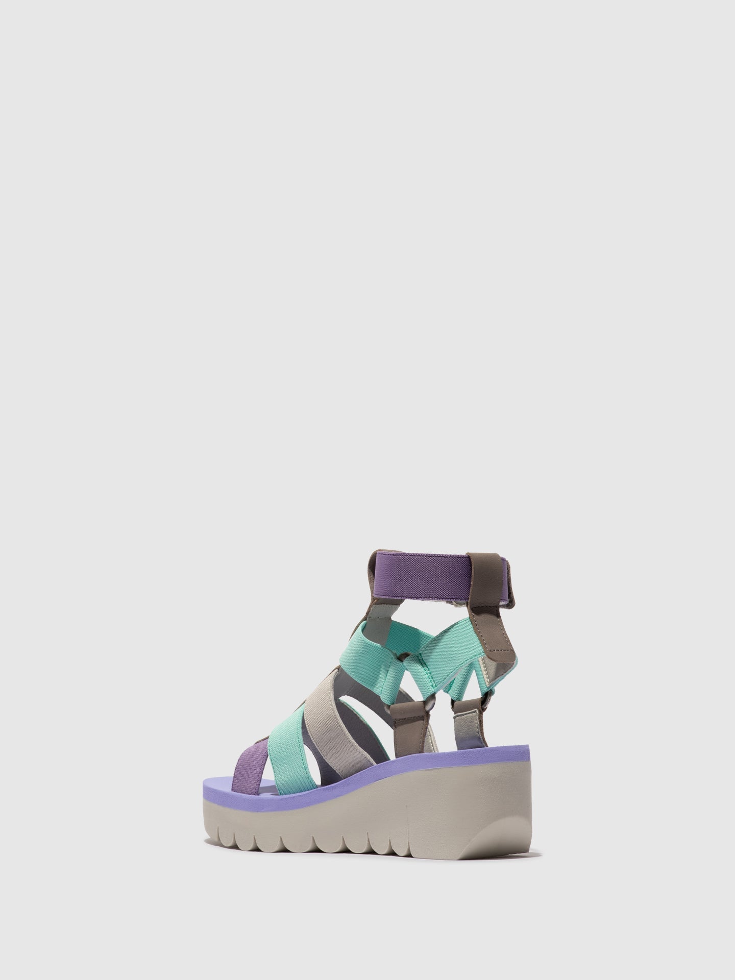 Strappy Sandals YUFI032FLY GREY/MULTICOLOR/VIOLET