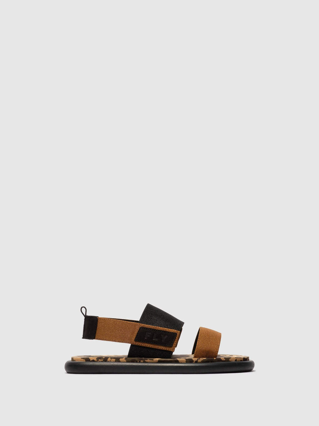Sling-Back Sandals OICH064FLY BLACK/MUSTARD/CAMU