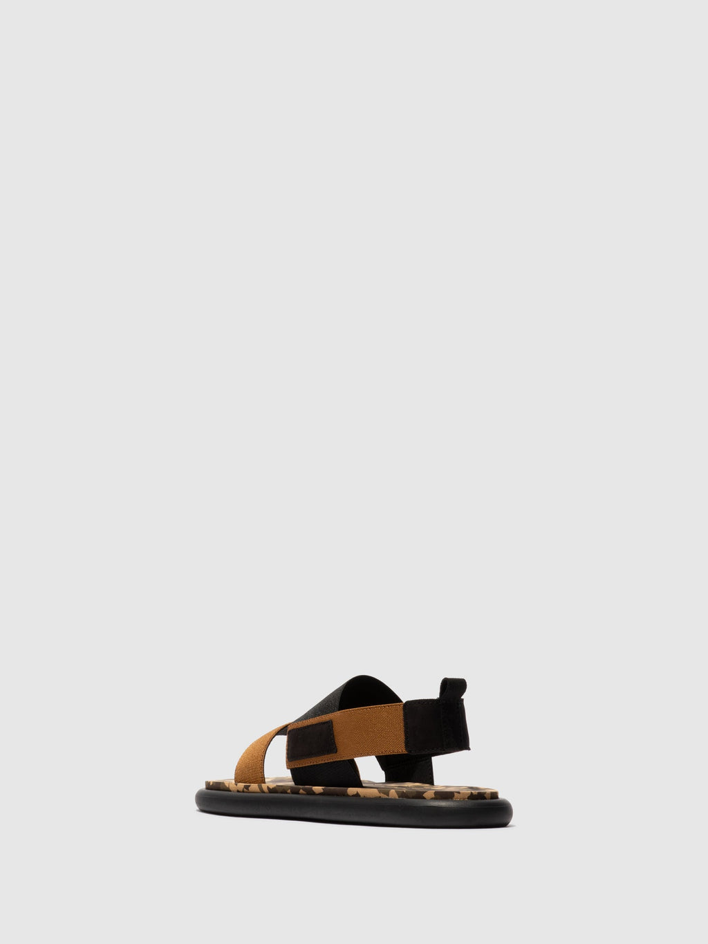 Sling-Back Sandals OICH064FLY BLACK/MUSTARD/CAMU
