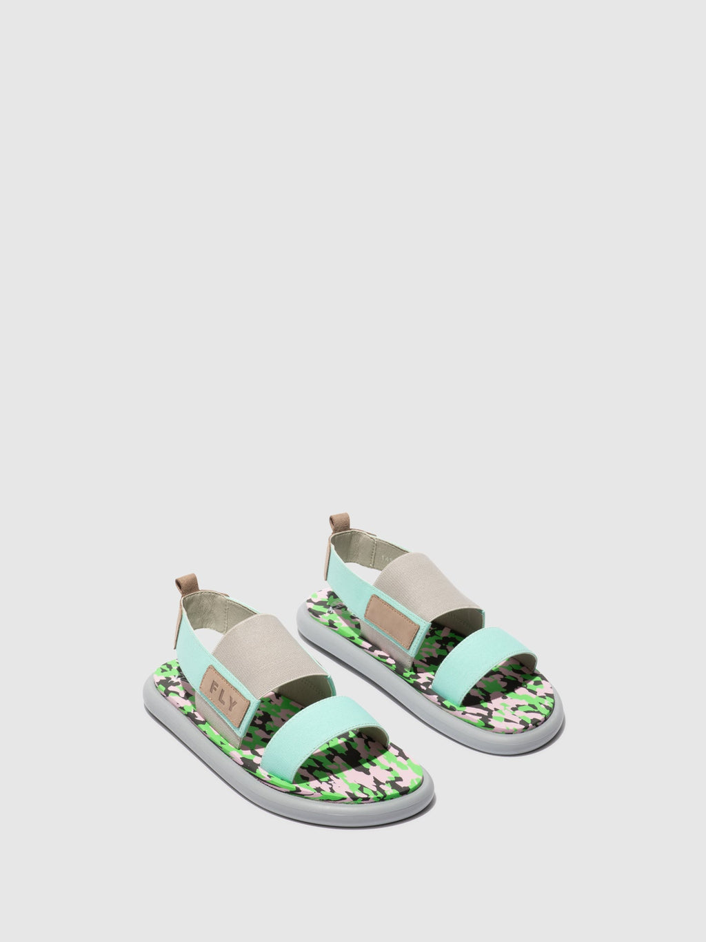 Sling-Back Sandals OICH064FLY CONCRETE/SPEARMINT/CAMU PINK