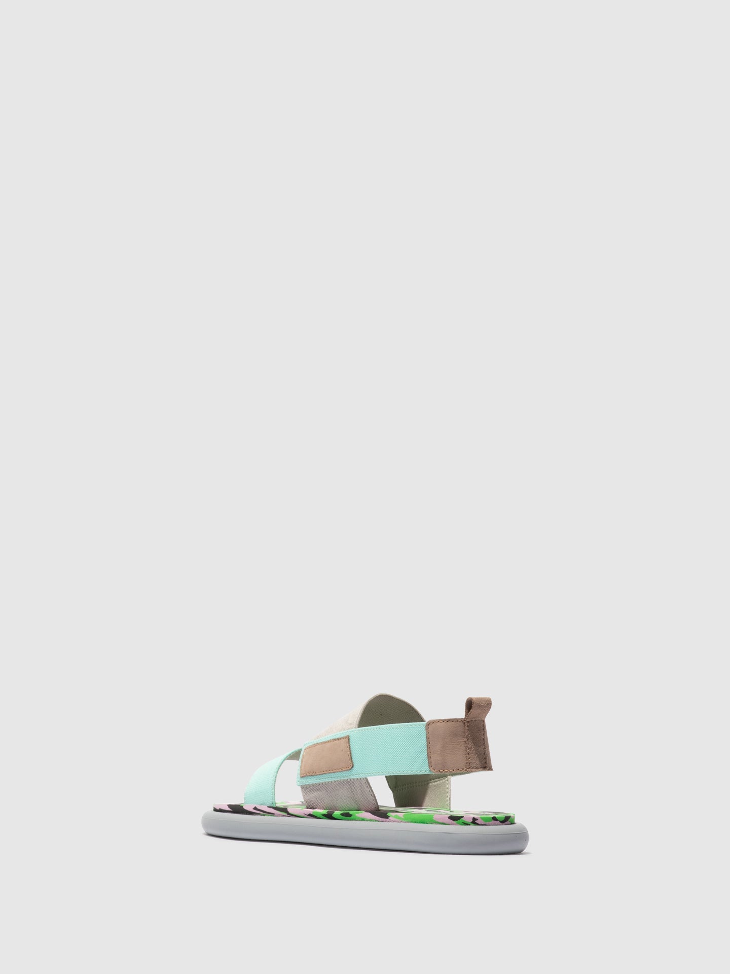 Sling-Back Sandals OICH064FLY CONCRETE/SPEARMINT/CAMU PINK