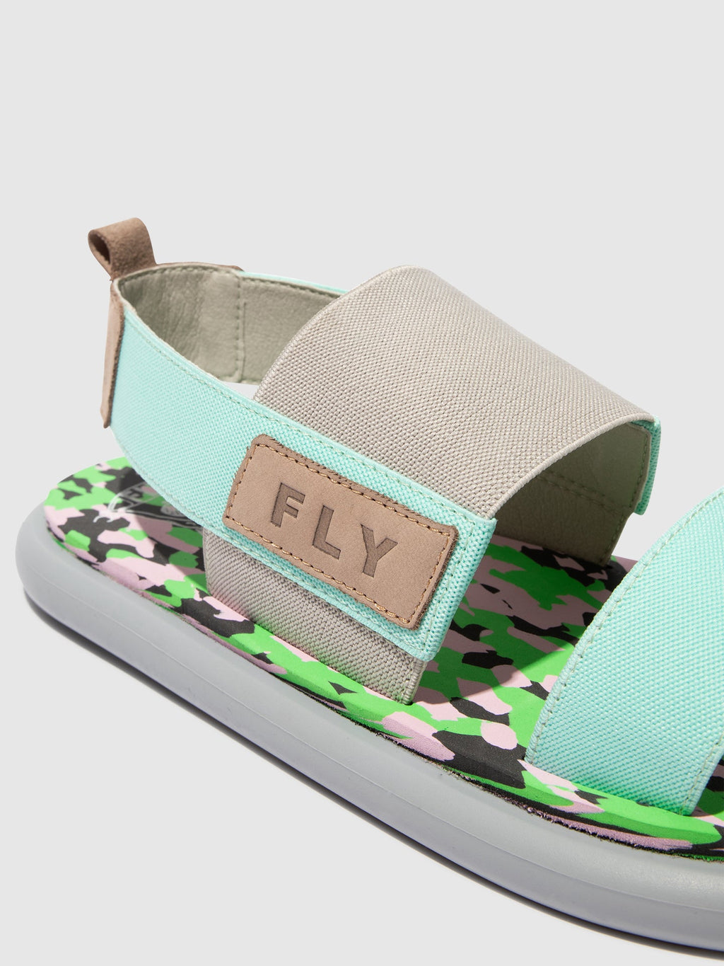 Sling-Back Sandals OICH064FLY CONCRETE/SPEARMINT/CAMU PINK