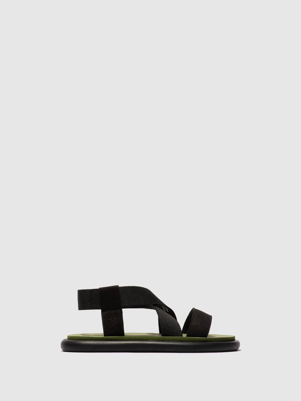 Sling-Back Sandals OAKE067FLY BLACK/BLACK/ARMY GREEN