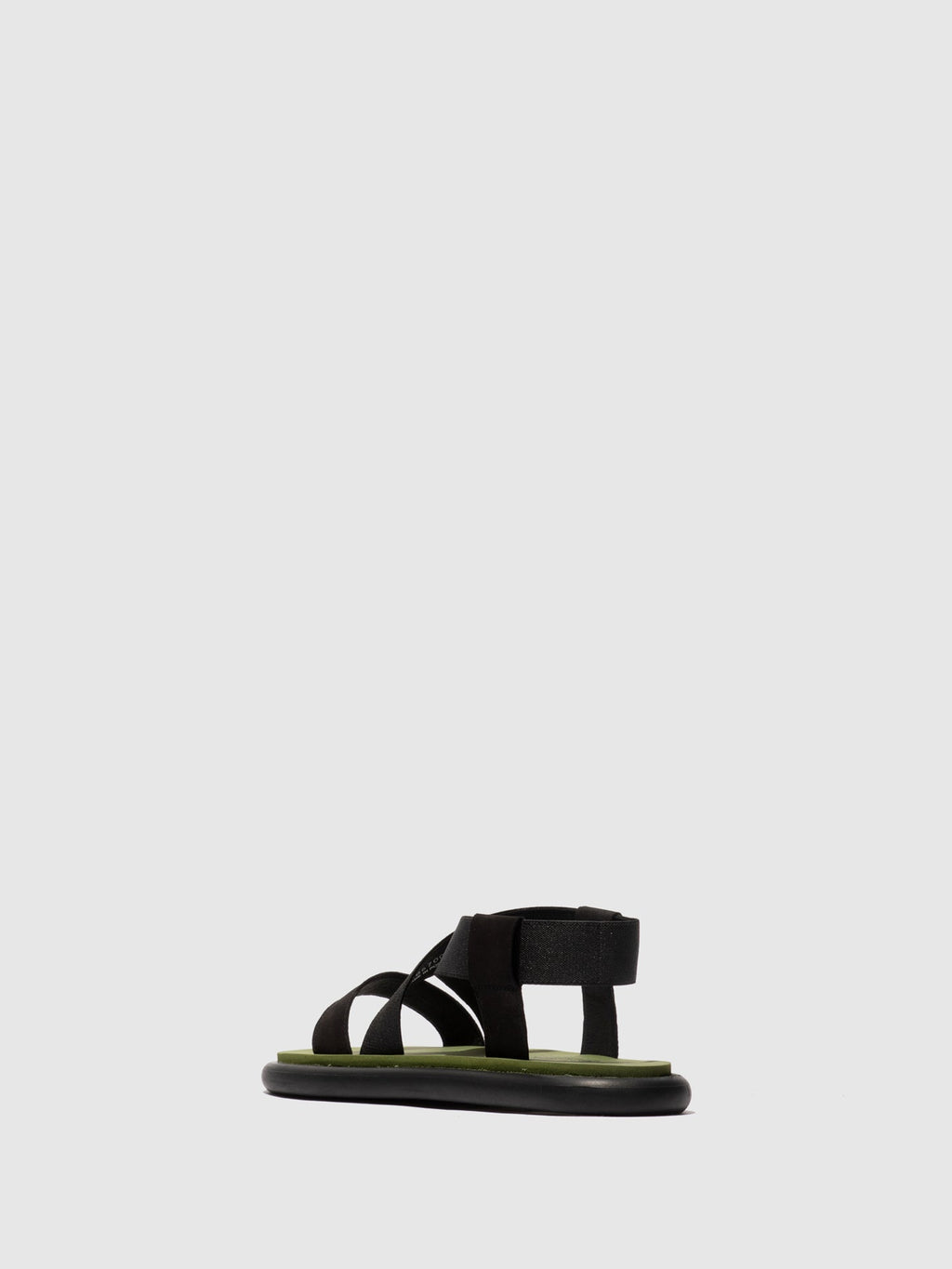 Sling-Back Sandals OAKE067FLY BLACK/BLACK/ARMY GREEN