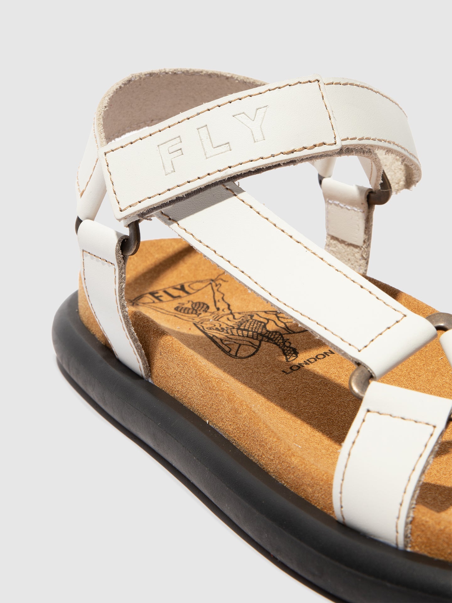 T-Strap Sandals POCH069FLY OFF-WHITE