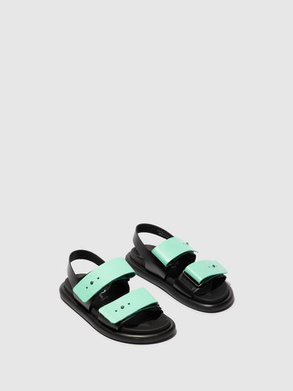 Slingback-Sandalen PAFI070FLY SCHWARZ/SPEARMINT