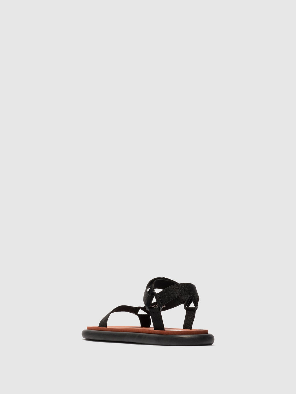 T-Strap Sandals OLIE072FLY BLACK/BLACK/BRICK