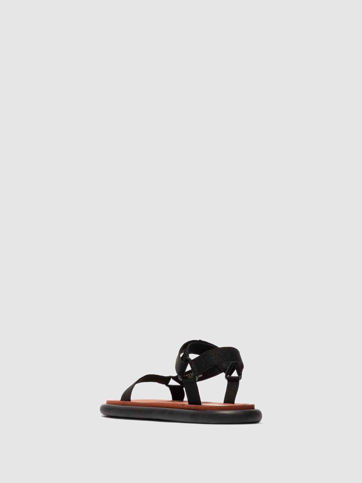 T-Strap Sandals OLIE072FLY BLACK/BLACK/BRICK