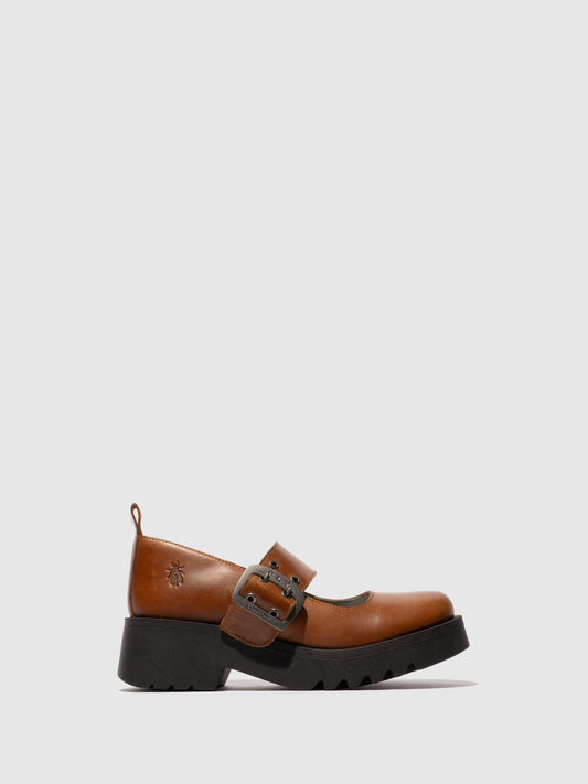 Buckle Shoes MOCH126FLY MITTELBRAUN