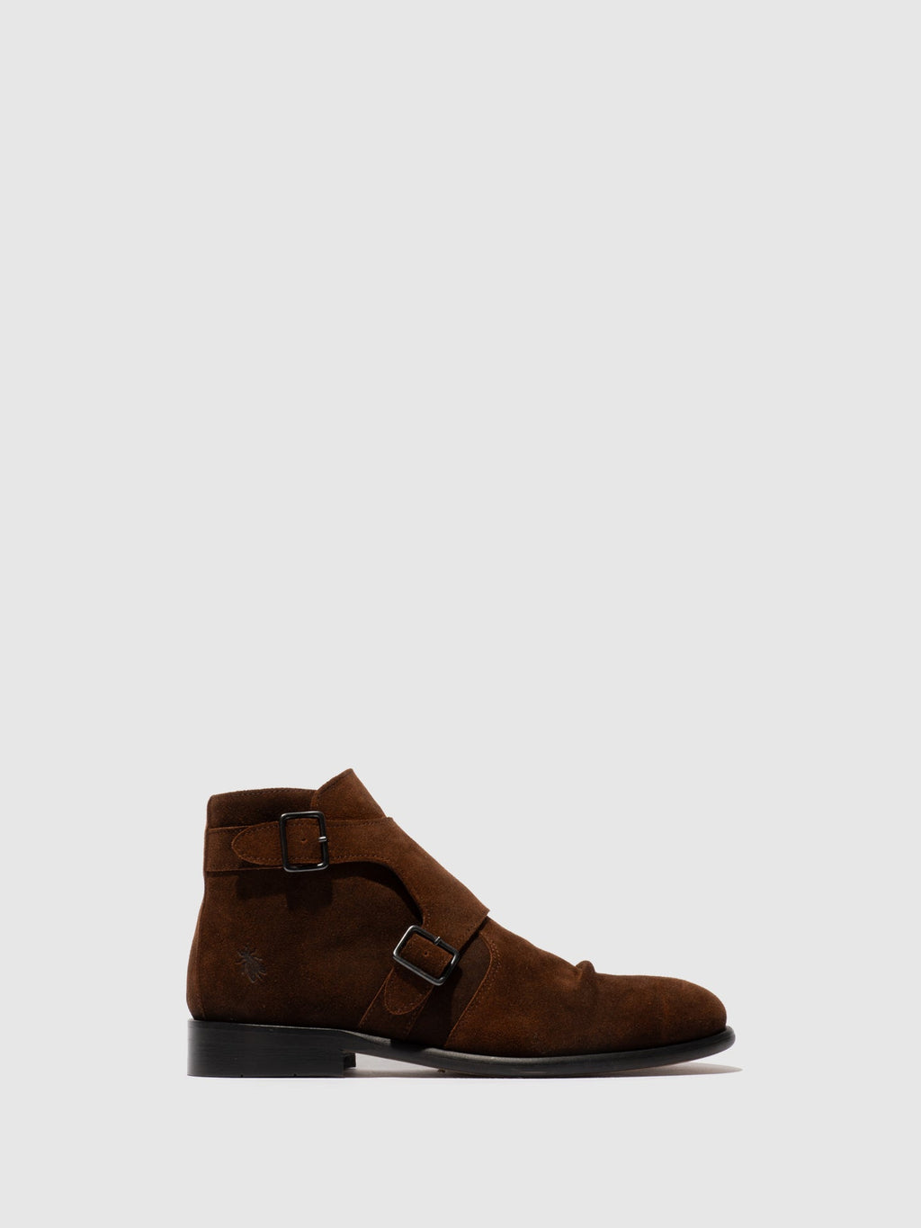 Buckle Ankle Boots WUOL142FLY OIL SUEDE CAMEL