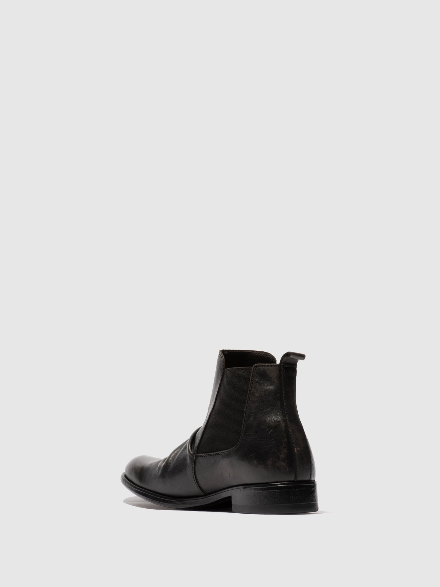 Zip Up Ankle Boots MOWI146FLY WASHED BLACK