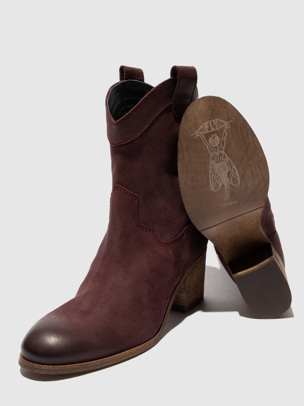 Reißverschluss-Stiefeletten DAXI166FLY BURGUNDY