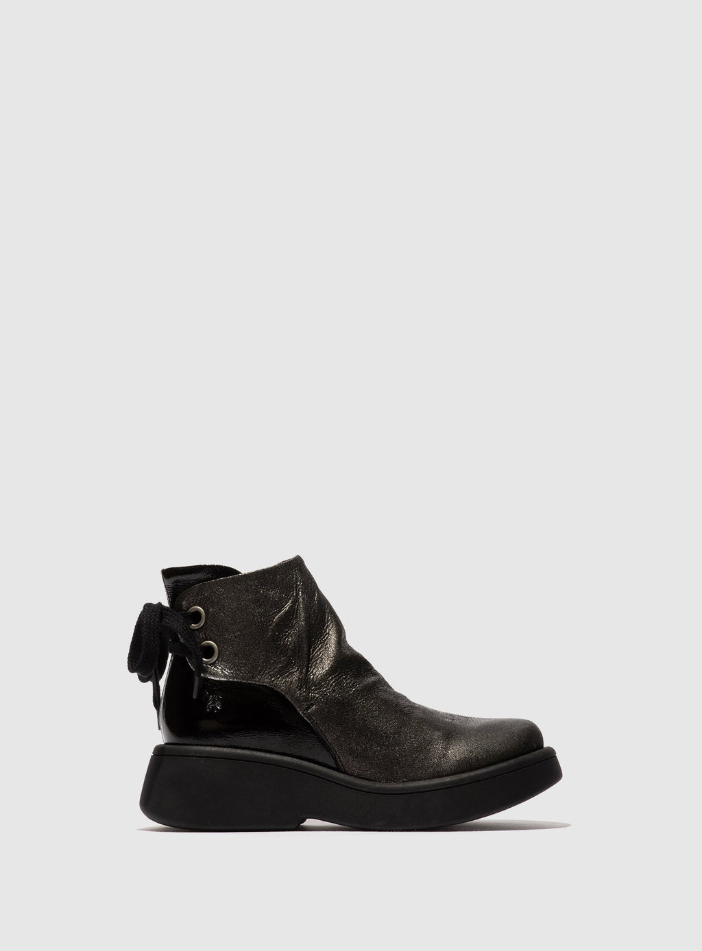 Lace-up Ankle Boots MEBS189FLY SILVER/BLACK