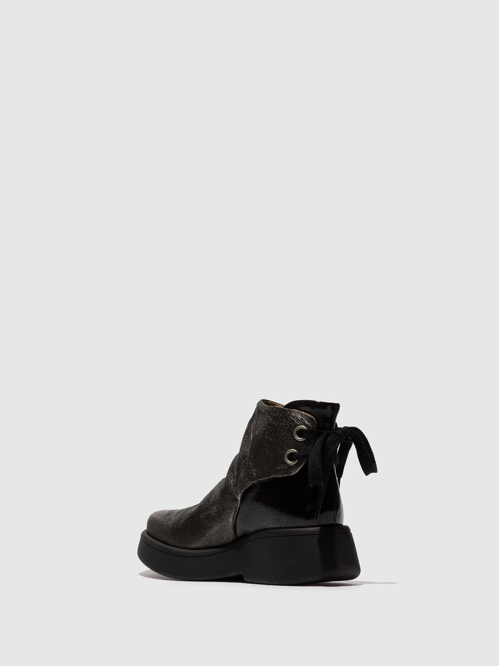 Lace-up Ankle Boots MEBS189FLY SILVER/BLACK