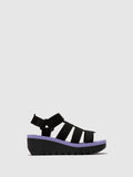 Strappy Sandals YOJI198FLY BLACK/BLACK/VIOLET