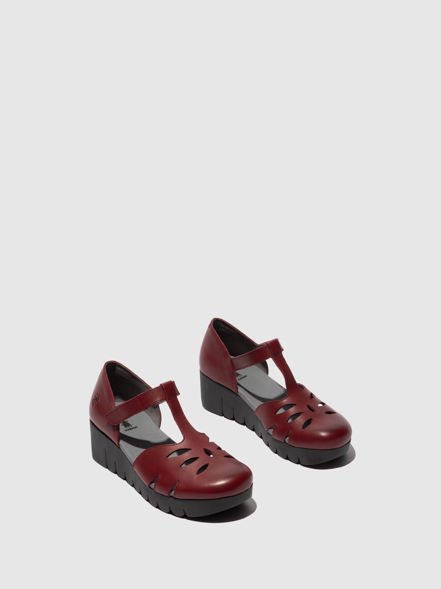 Velcro Shoes VELT224FLY BURGUNDY