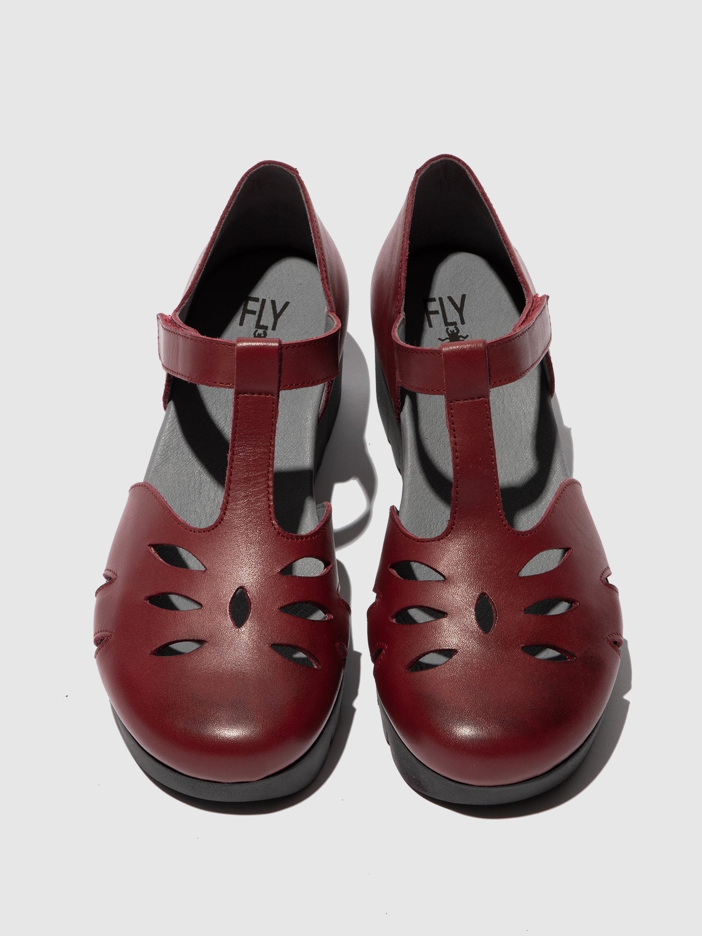 Velcro Shoes VELT224FLY BURGUNDY