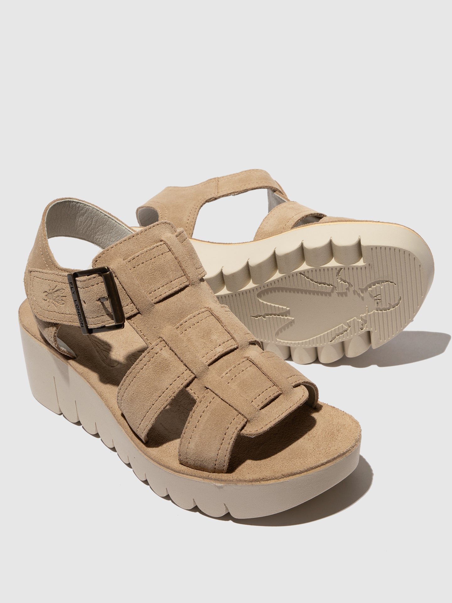 Sling-Back Sandals YUDD236FLY TAUPE